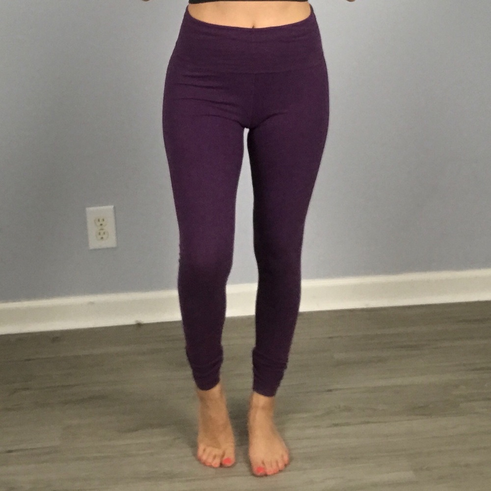 AMERICAN APPAREL purple fold leggings
